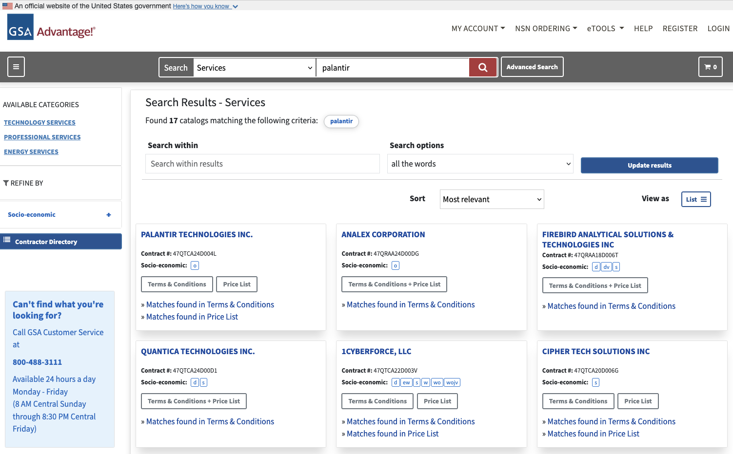Search results with companies offering Palantir-related services. Search results with companies offering Palantir-related services.